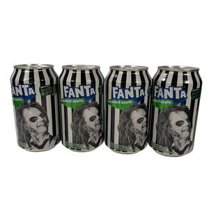 Fanta Haunted Apple Beetlejuice Limited Edition 12 oz Cans Sealed Lot of 4